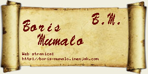 Boris Mumalo vizit kartica